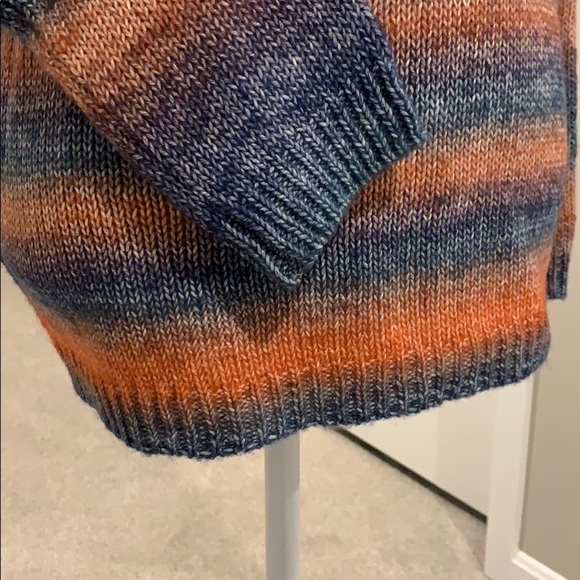 BB Dakota faded denim multi-colored crew neck sweater - Picture 6 of 6